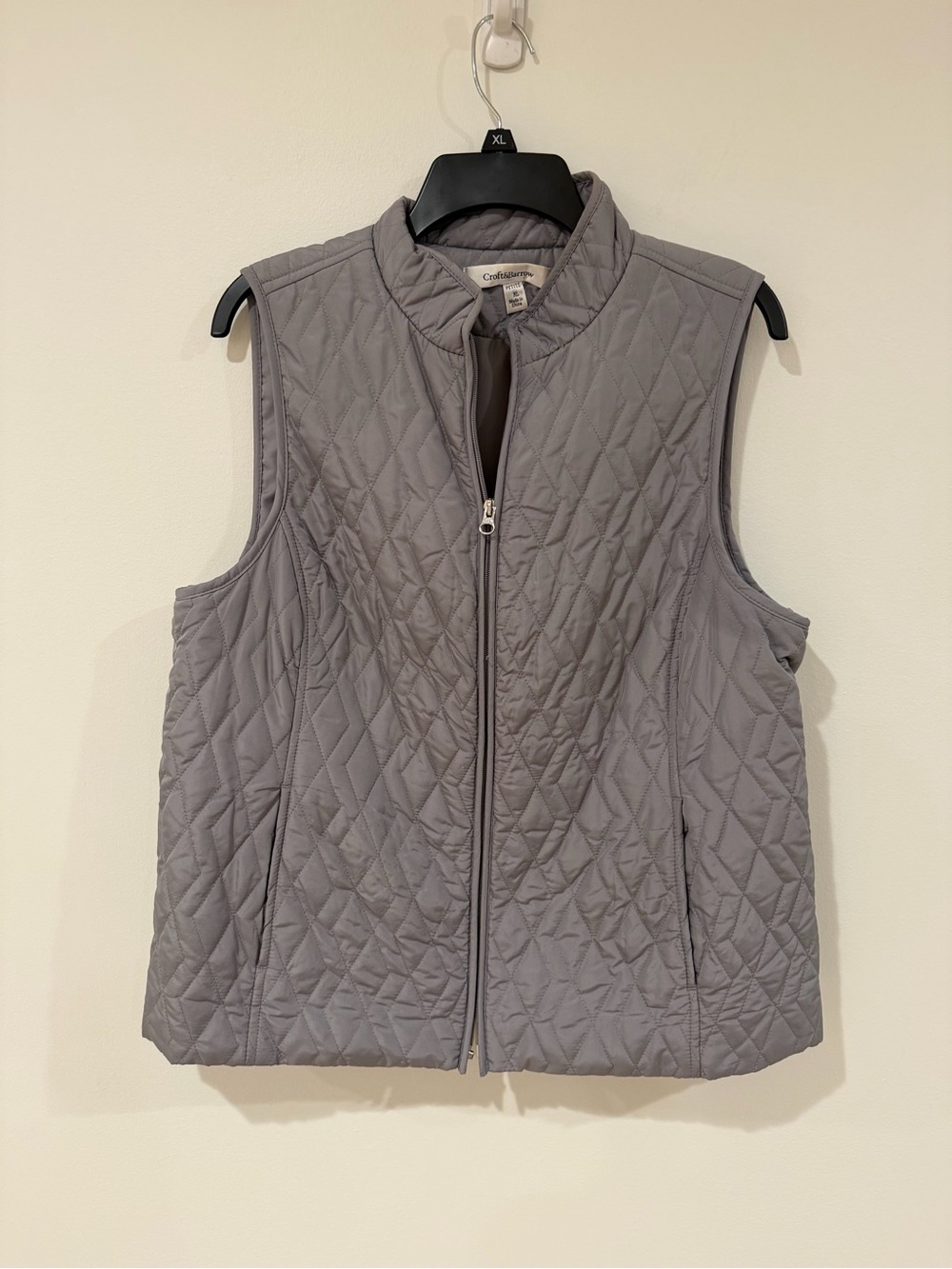 croft & barrow Light Gray Quilted Vest